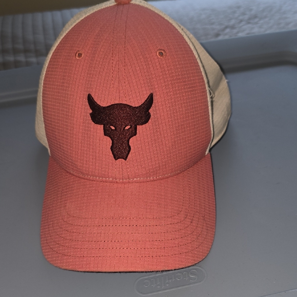 Under Armour Coral and Beige Cap